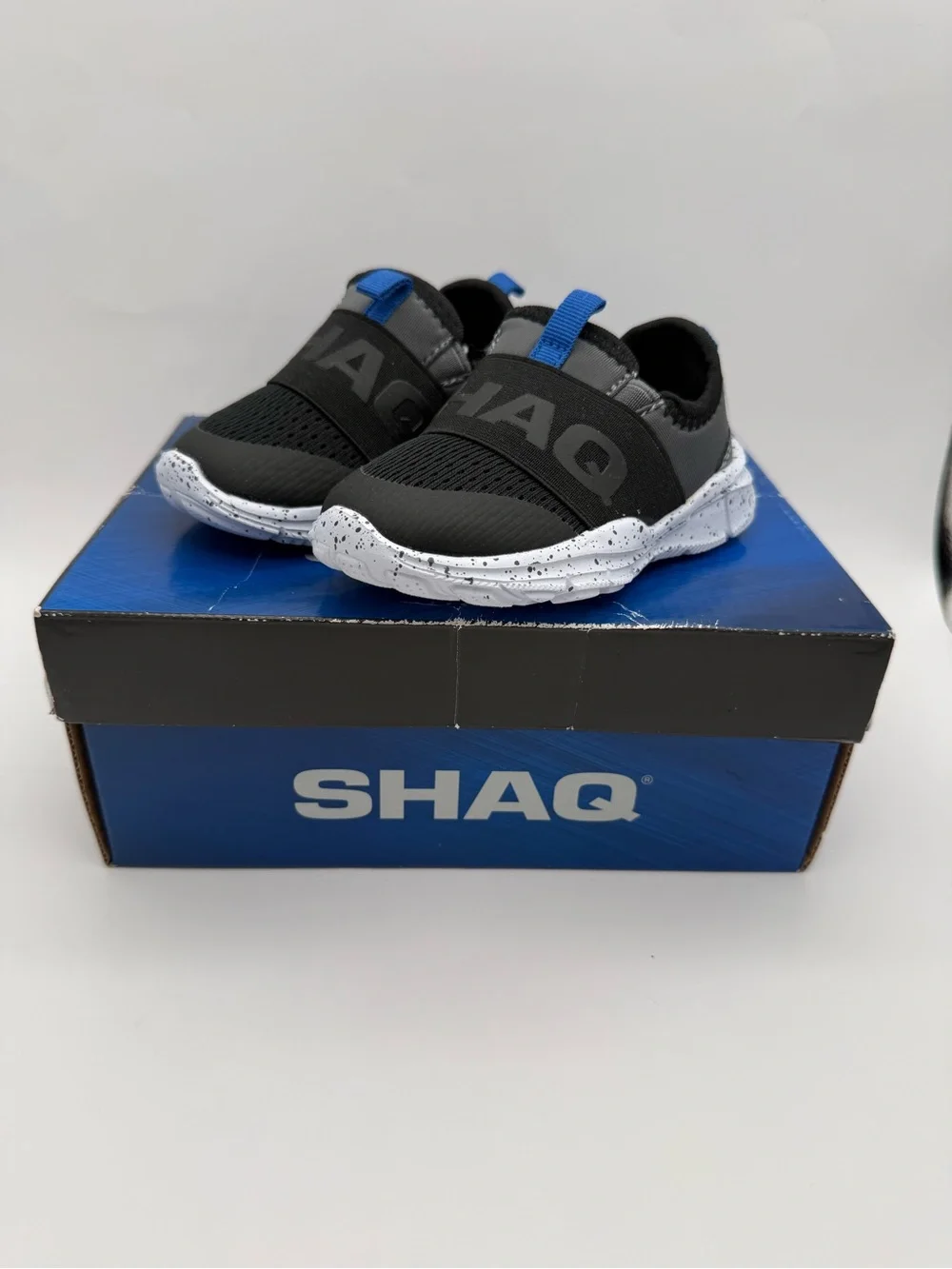 NWT Shaq Baby Sneakers Toddler Slip On Black Shoes w/Box Basketball Size 6